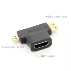 2 in 1 Mini HDMI Micro HDMI adapter